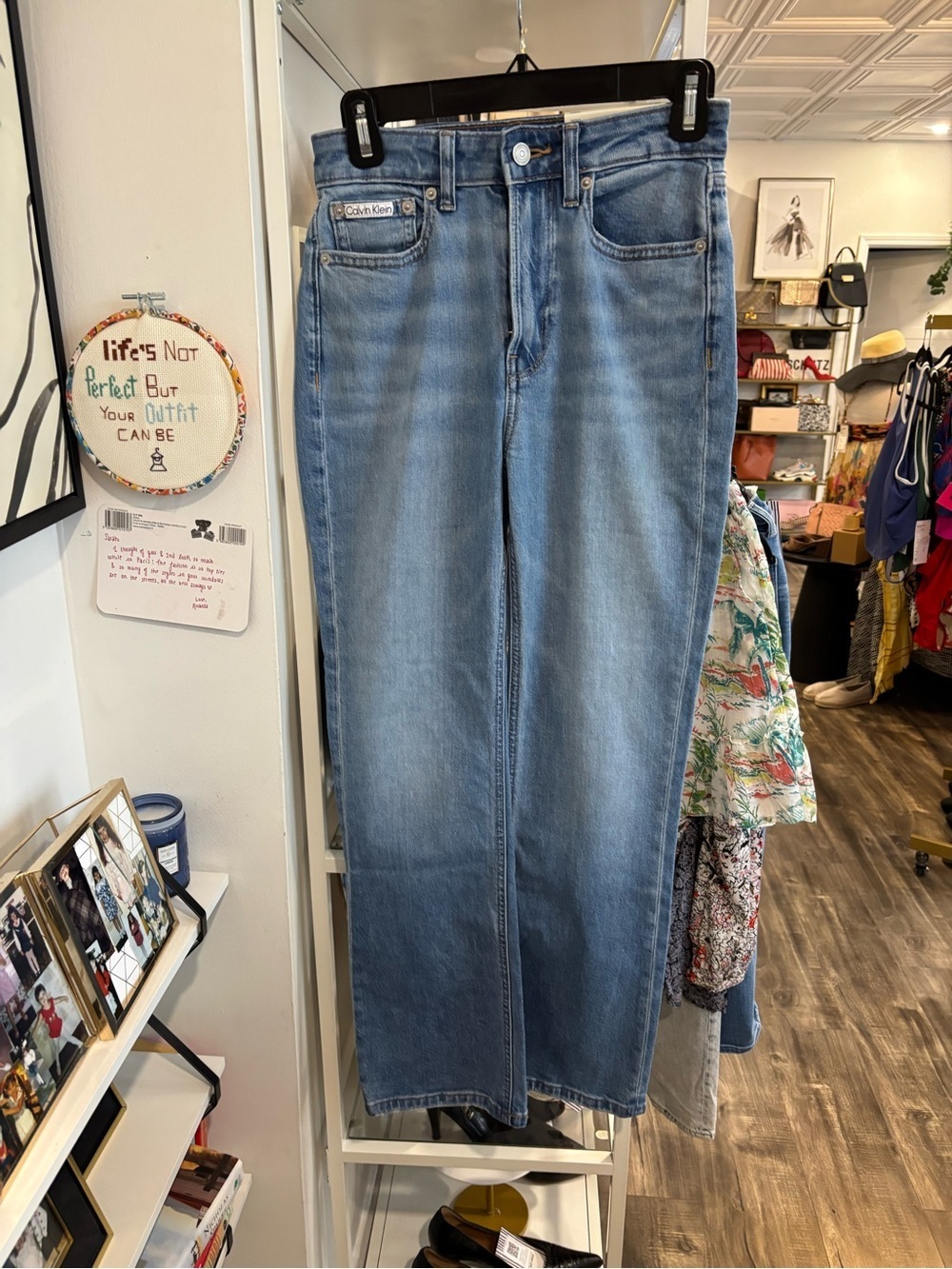 Calvin Klein Women's Medium Wash Straight Leg Jeans